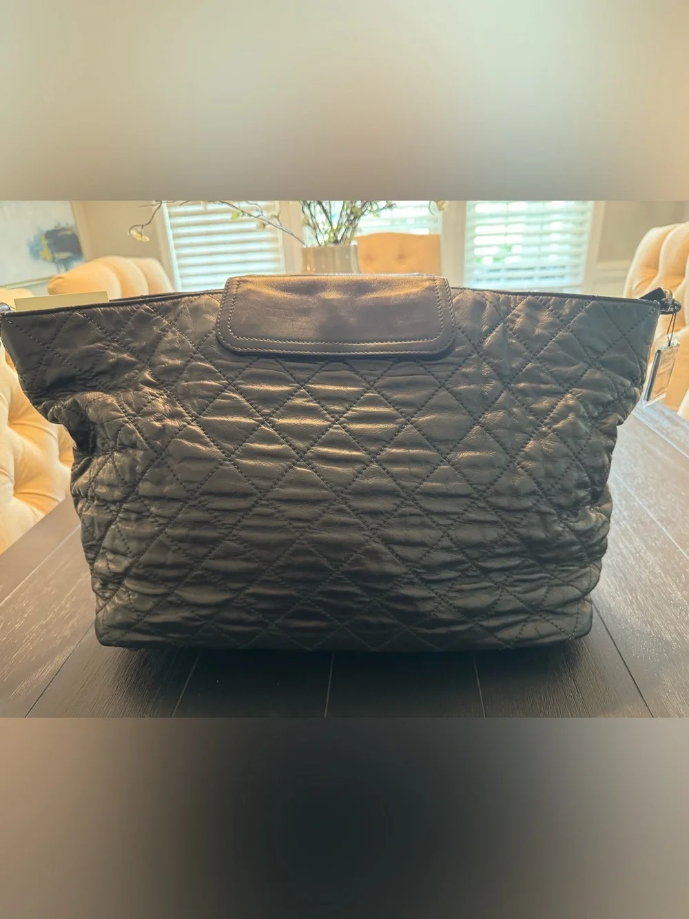 Chanel In The Mix Quilted Black Shoulder Tote with CC Turn-Lock